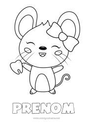 Coloriage gratuit Dent de lait Petite Souris Fée des dents