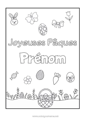 Dessin gratuit Kawaii Oeufs de Pâques Pâques 