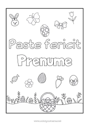 Pagină de colorat gratuită Drăguț Ouă de Paște Paște 