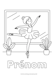Coloriage gratuit Sport Danse Fille Sports artistiques
