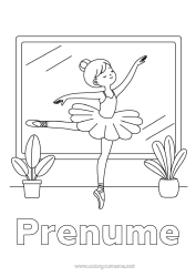 Desen liber de colorat Sport Dansă Fată Sporturi artistice