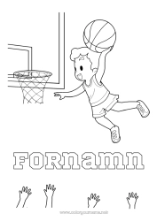 Gratis färgläggning Sport Basketboll Lagsporter