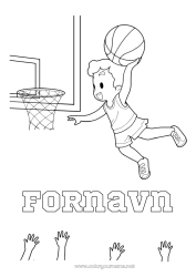 Gratis farvelægning Sport Basketball Holdidræt