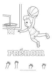 Coloriage à personnaliser Sport Basketball Sports d'équipe