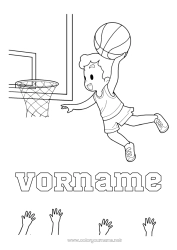 Malvorlage anpassen Sport Basketball Mannschaftssportarten