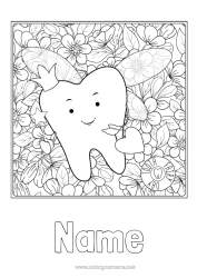 Free colouring Milk tooth Little Mouse Tooth Fairy