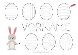 Kostenlose Malvorlage Kinderaktivitäten Ostereier Ostern Einfache Ausmalbilder Spur und Male