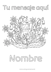 Dibujo libre Cat Primavera Animales Lirio de los valles Perros y gatos 1 de mayo
