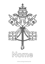 Desenho grátis Geografia Símbolos País Vaticano