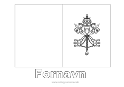 Gratis farvelægning Geografi Flag Land Vatikansstaten