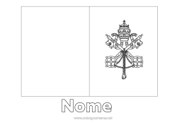 Colorare per personalizzare Geografia Bandiera Paesi Vaticano