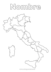 Dibujo libre Geografía Italia País Mapa del pais
