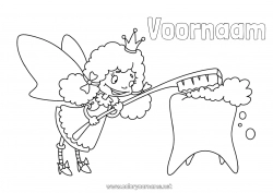 Gratis tekening Melktand Tandmuis Tandenfee