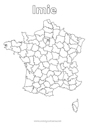Rysunek za darmo Geografia Francja Kraj Mapa krajów