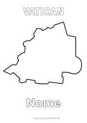 Desenho grátis Geografia País Mapa dos países Vaticano