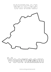 Gratis tekening Geografie Land Wereldkaart Vaticaan