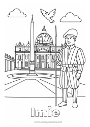 Rysunek za darmo Kraj Miasto świata Watykan