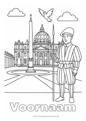 Gratis kleurplaat Land Stad van de wereld Vaticaan