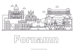 Gratis färgläggning Geografi Italien Rom Monument Världens stad Vatikanen