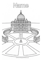 Colouring to customise Italy Monument City Of The World Vatican
