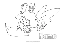 Free colouring Milk tooth Little Mouse Tooth Fairy