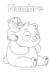 Dibujo libre Animales Panda Otros animales del mundo Familia de animales Bebé animal