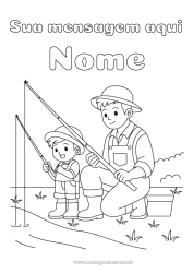 Desenho para personalizar Pesca Criança Botas Adulto