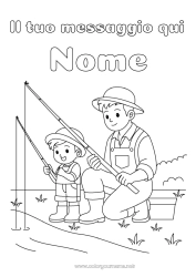 Disegno gratuito Pesca Bambino Stivali Adulto