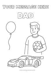 Free colouring Football Sport Dad Party Racing car Race cars and circuits