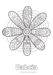 Kolorowanka dla dziecka Kwiaty Margaret Zentangle