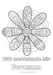 Gratis färgläggning Blommor Marguerite Zentangle