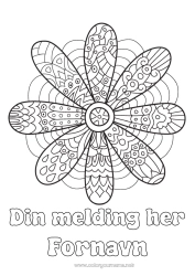 Gratis fargelegging Blomster Margrethe Zentangle