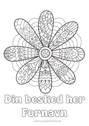 Gratis farvelægning Blomster Marguerite Zentangle