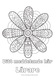 Gratis färgläggning Blommor Marguerite Zentangle