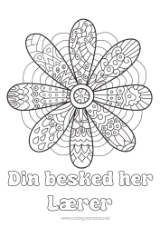Gratis farvelægning Blomster Marguerite Zentangle