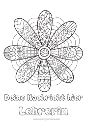 Kostenlose Malvorlage Blumen Gänseblümchen Zentangle