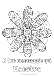 Colorazione gratuita Fiori Margherita Zentangle