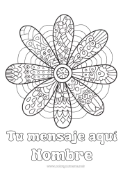 Niño página para colorear Flores Margarita Zentangle