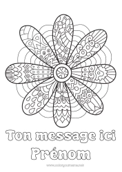 Coloriage gratuit Fleurs Marguerite Zentangle