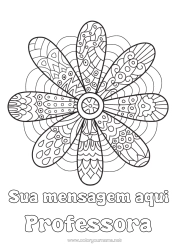 Desenho grátis Flores Margarida Zentangle
