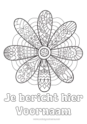 Gratis tekening Bloemen Madeliefje Zentangle