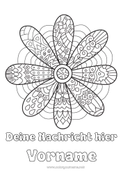 Malvorlage anpassen Blumen Gänseblümchen Zentangle