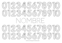 Dibujo libre Número Actividades para niños Trazo y color