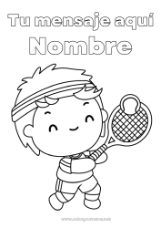 Dibujo libre Sport Chico Tenis Deportes de raqueta