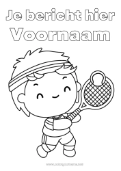 Gratis tekening Sport Jongen Tennis Racketsporten