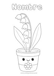 Dibujo libre Lirio de los valles Dibujos fáciles para colorear 1 de mayo