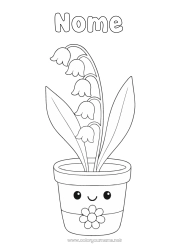 Desenho grátis Lírio do vale Desenhos para colorir fáceis 1º de maio