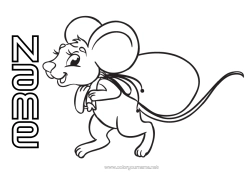 Colouring to customise Milk Tooth Little Mouse Tooth Fairy