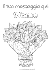 Colorare per personalizzare Fiori Tulipano Colorazioni complesse Mazzo