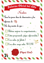 Colorear gratis Papá Noel Cartas de elfos bromistas